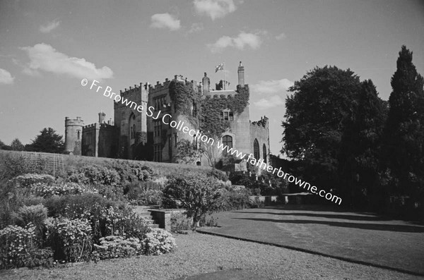 BIRR CASTLE  CASTLE  GARDEN AND LAWN FROM SOUTH WEST